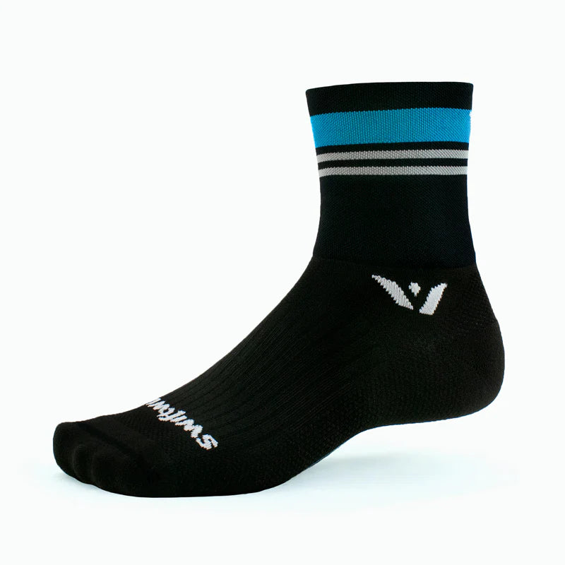 Meia de Compressão Swiftwick Aspire Four Cano Médio - Aqua Gray