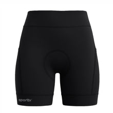 Bermuda de Compressão Feminina Para Corrida 6 Bolsos - Sportbr - Preta