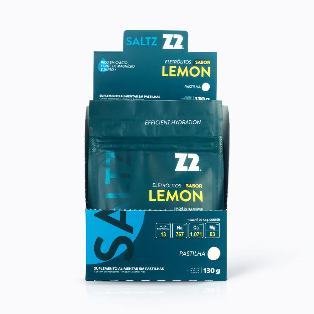 Caixa 10 Sachês Saltz Z2 em Pastilha 13g - Sabor Lemon
