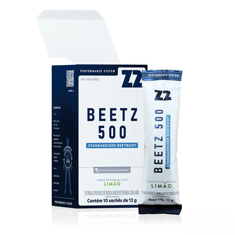 Caixa 10 Sachês Nitrato Beetz 500 Z2 - Sabor Beterraba com Limão