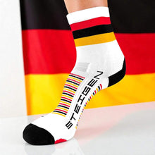 Meia Steigen cano médio - Branca com Listras Fort