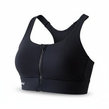 Top de Alta Sustentação com Zíper e Bojo SPORTBR - Preto