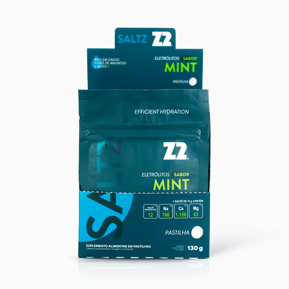 ❇salt❇ Caixa 10 Sachês Saltz Z2 em Pastilha 13g - Sabor Mint– SPORTBR