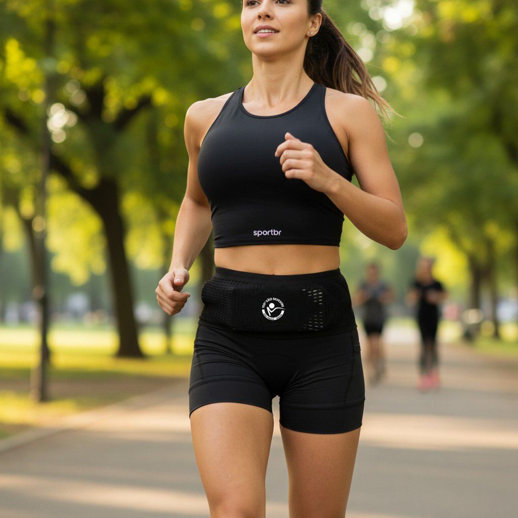 Cinto para Corrida Runbelt 360 São Silvestre Preta Sportbr