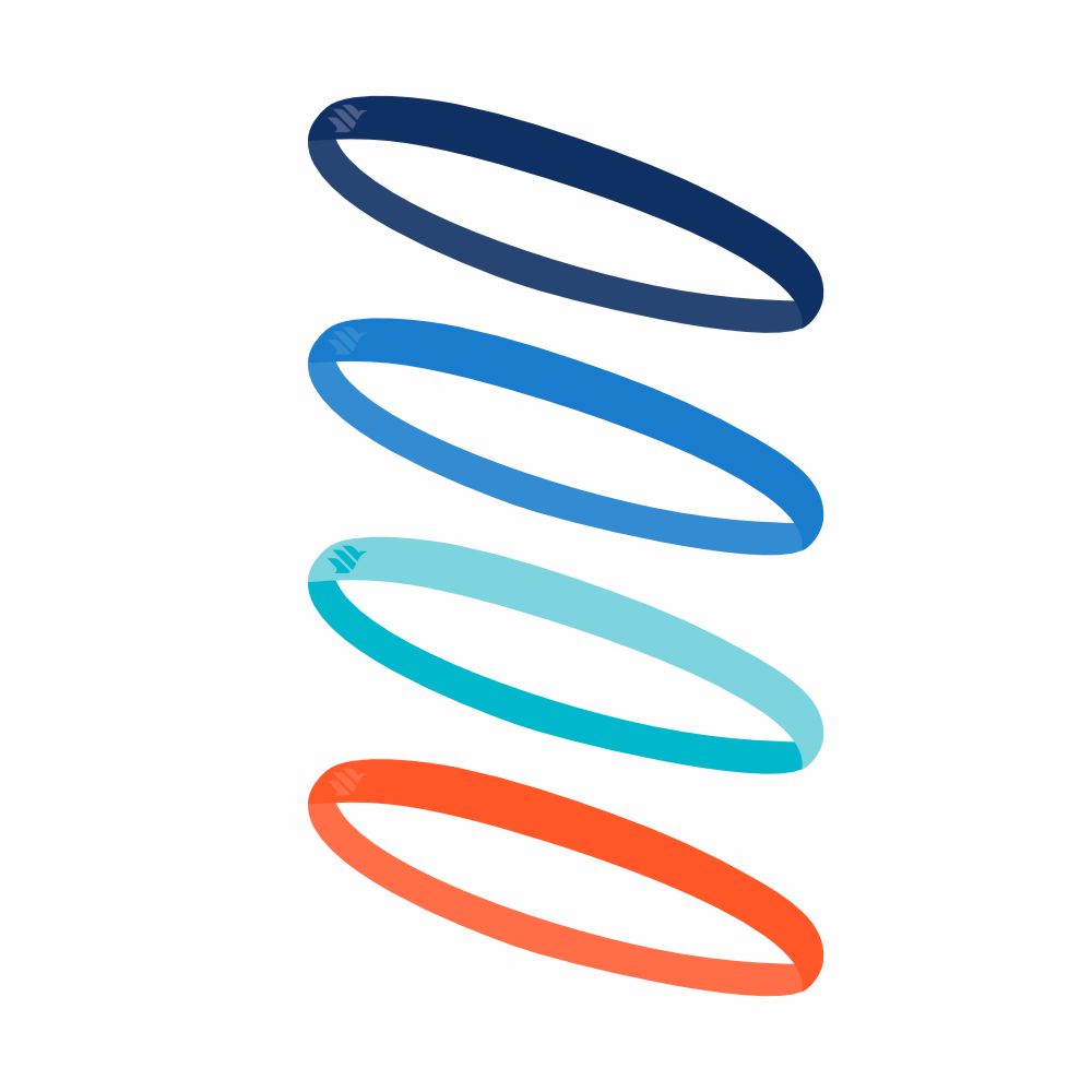 Faixas de Cabelo Esportiva Fina com Silicone para Corrida SPORTBR - Azul e Laranja