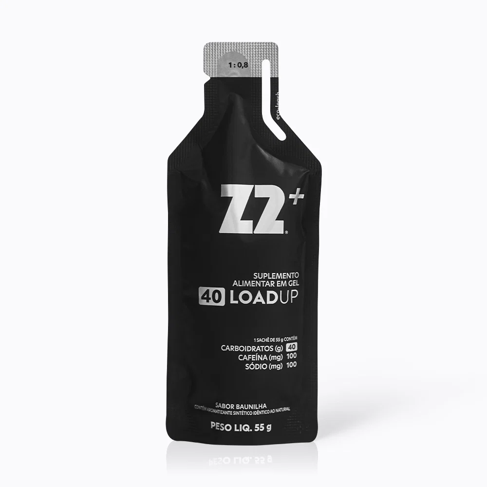 Caixa 10 Sachês Energy Gel Z2+ LOADUP 40 CARB 55g - Sabor Baunilha