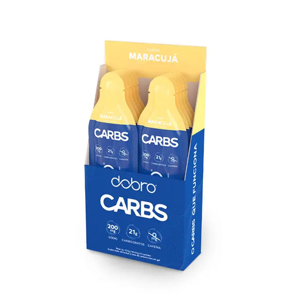 Caixa 10 Sachês Carbs Gel 30g Dobro - Sabor Maracujá– SPORTBR