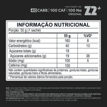 Caixa 10 Sachês Energy Gel Z2+ 55g - Sabor Original 40 CARB