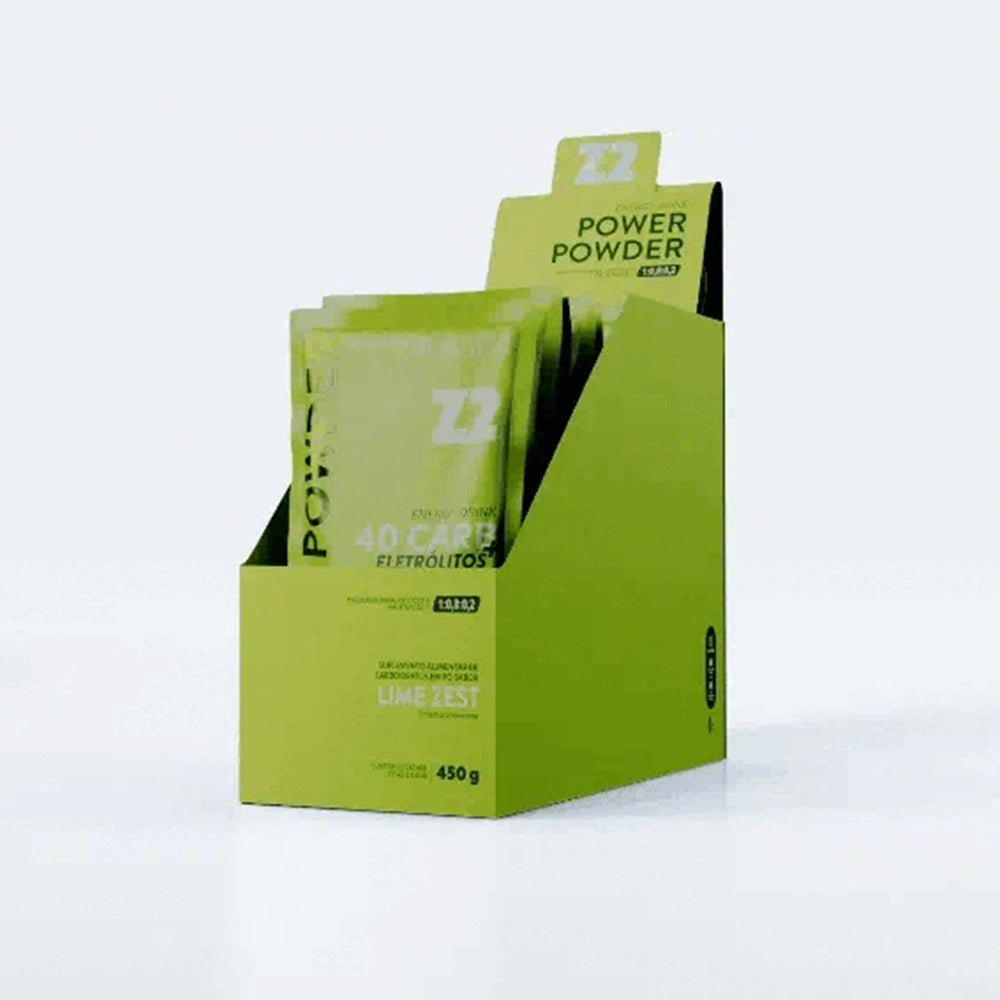 Caixa 10 Sachês Energy Drink Power Powder Z2+ 45g - Sabor Lime Zest