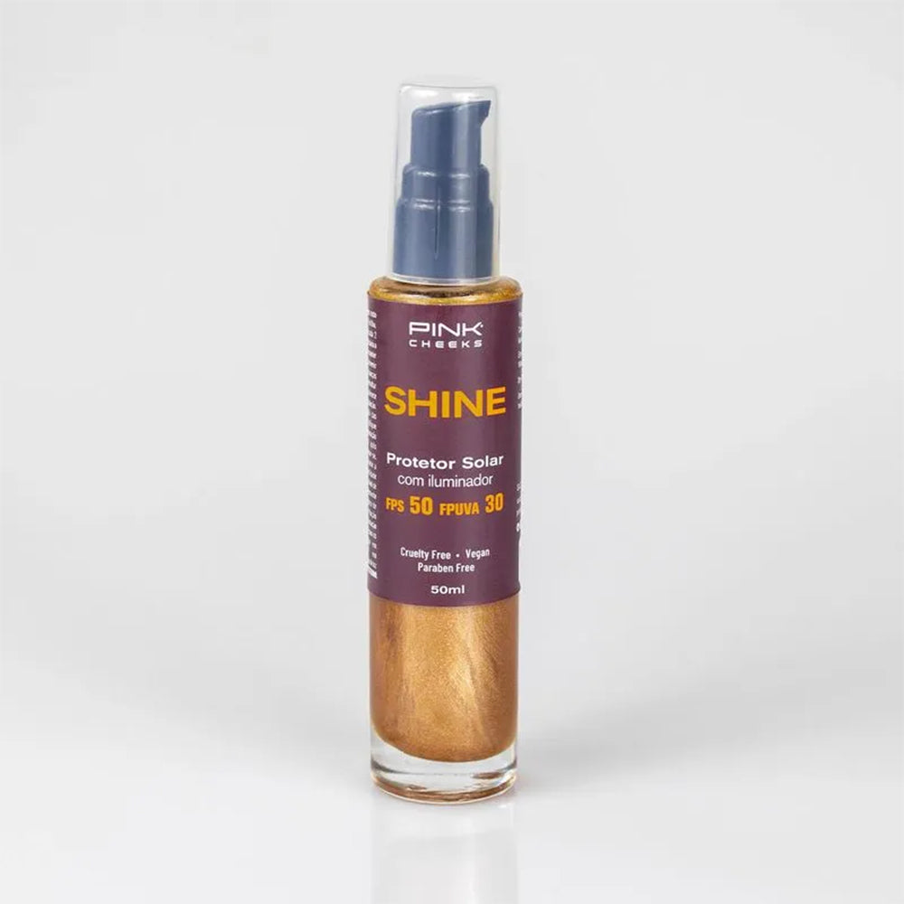 SHINE Protetor Solar com Iluminador FPS50 - Pink Cheeks - 50ml