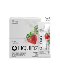 Caixa 14 Sachês LIQUIDZ Eletrólitos em Pó 5 g - Sabor Morango com Kiwi