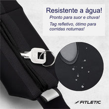 Pochete com respingos de água para demonstrar que ela é impermeável e resistente a água.