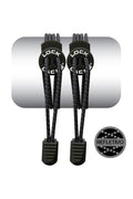 Cadarço Elástico Lock Laces - Preto Refletivo
