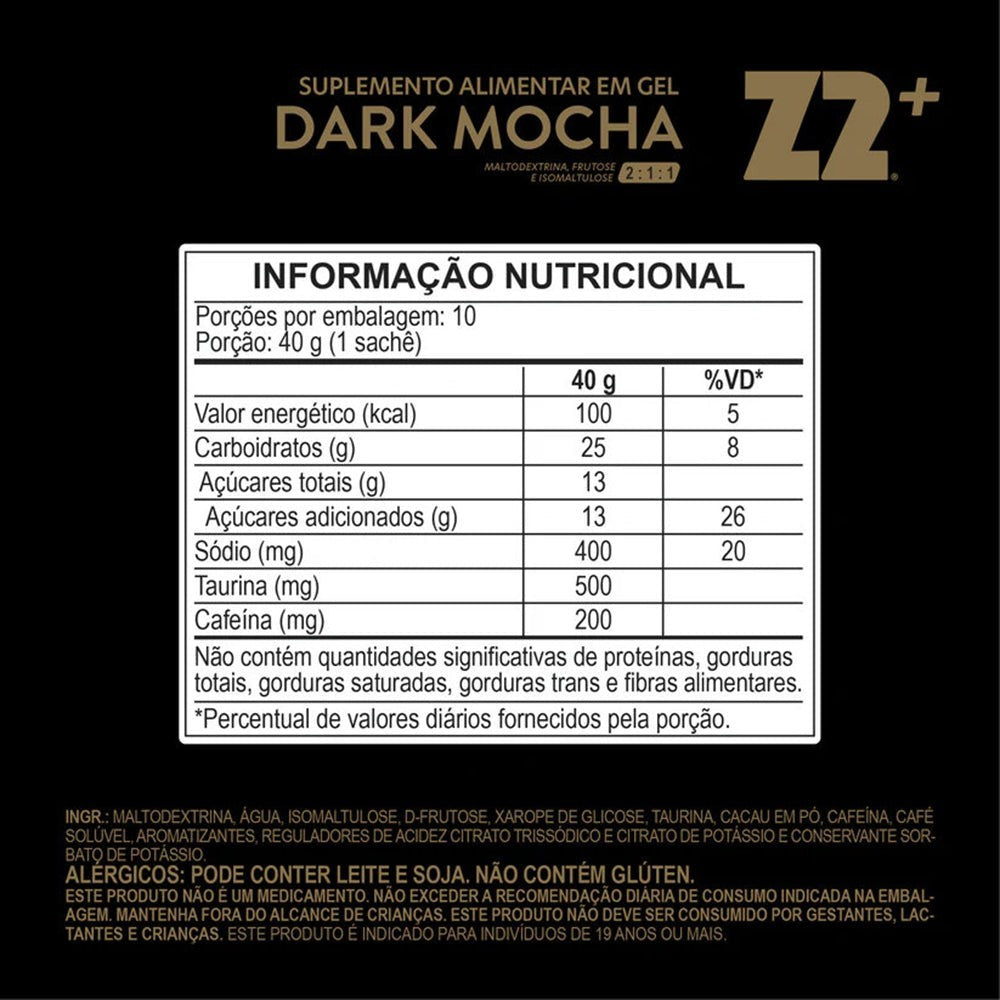 Sachê Energy Gel Z2+ 40g - Sabor Dark Mocha– SPORTBR
