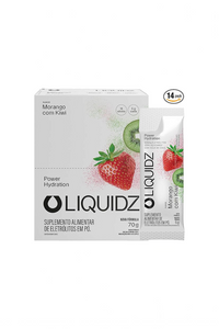 Caixa 14 Sachês LIQUIDZ Eletrólitos em Pó 5 g - Sabor Morango com Kiwi
