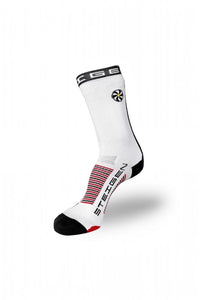 Meia Steigen cano alto - Race Stripe White