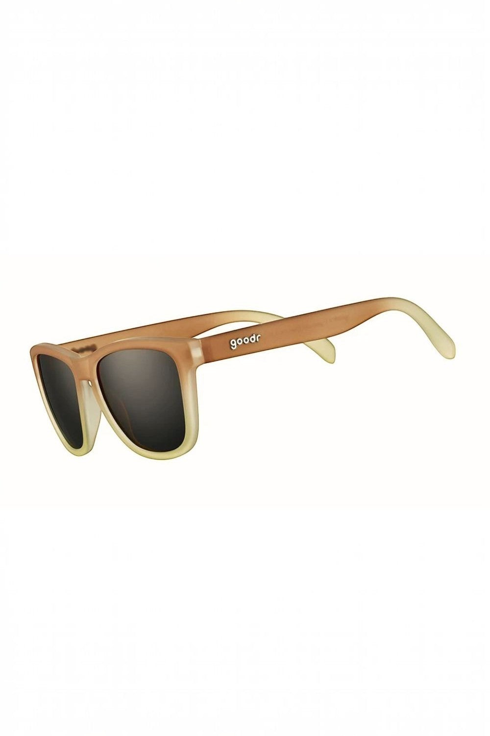 Óculos de sol SPORTBR Goodr Three Parts Tee com armação degradê marrom e lentes polarizadas para corrida