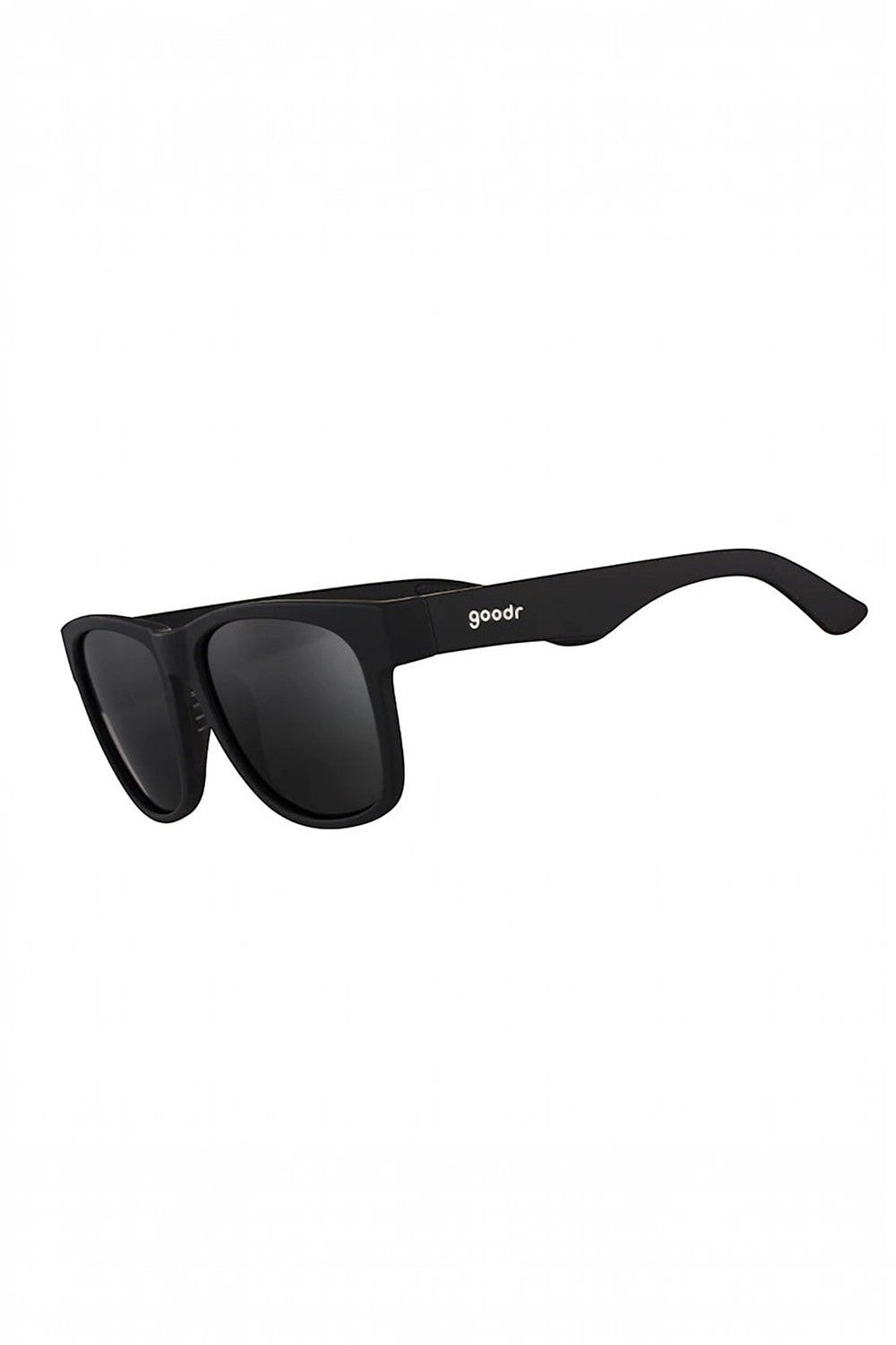Óculos de sol SPORTBR Goodr Hooked On Onyx preto com armação de propionato e lentes polarizadas para corrida.