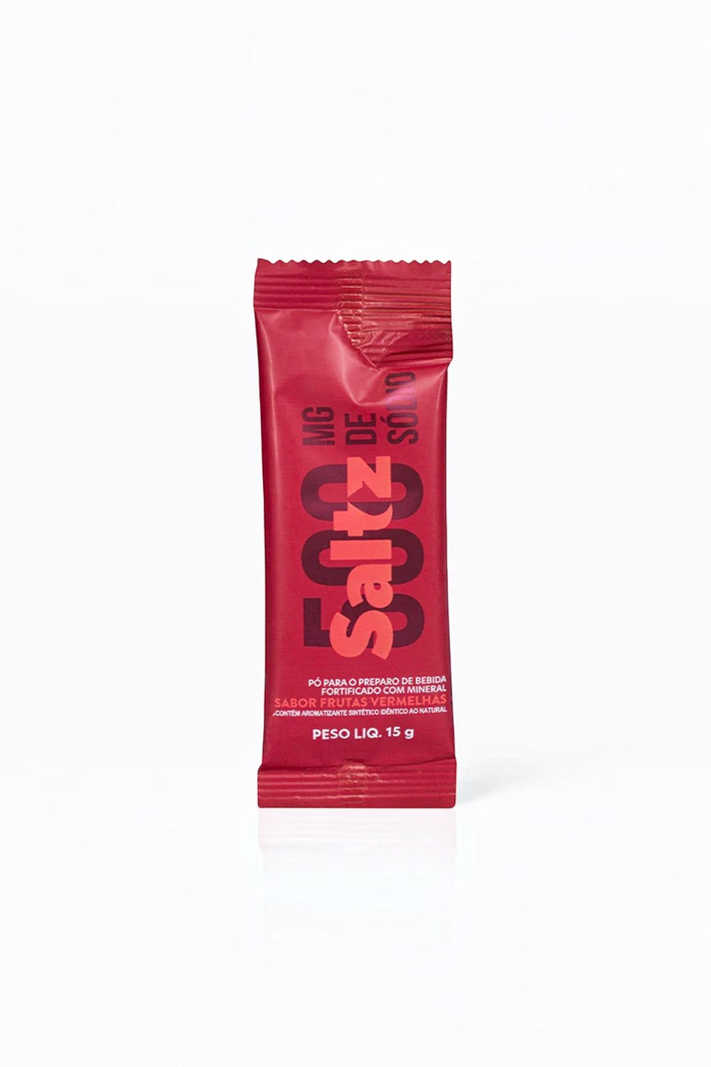Sachê SPORTBR Saltz 500 Z2 sabor frutas vermelhas, suplemento de eletrólitos para hidratação esportiva em embalagem 15g