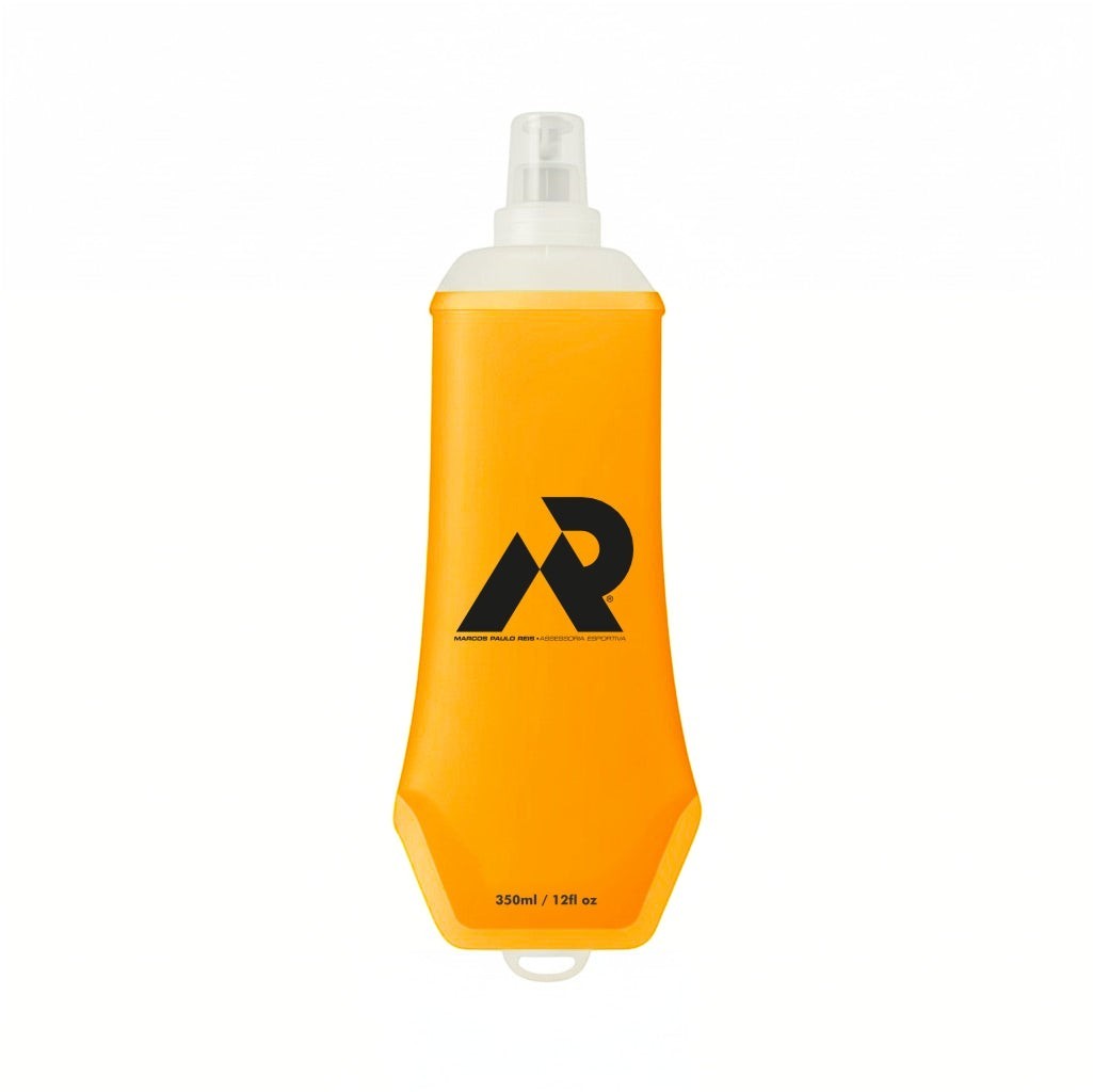 Garrafa Squeeze Soft Flask SPORTBR MPR laranja 350ml flexível para corrida e trail running