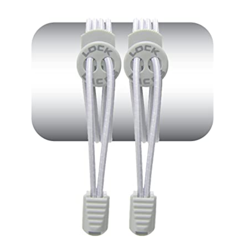 Cadarço Elástico Lock Laces - Cinza Liso