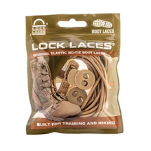 Cadarço Elastico para Bota Lock Laces - Bege Liso