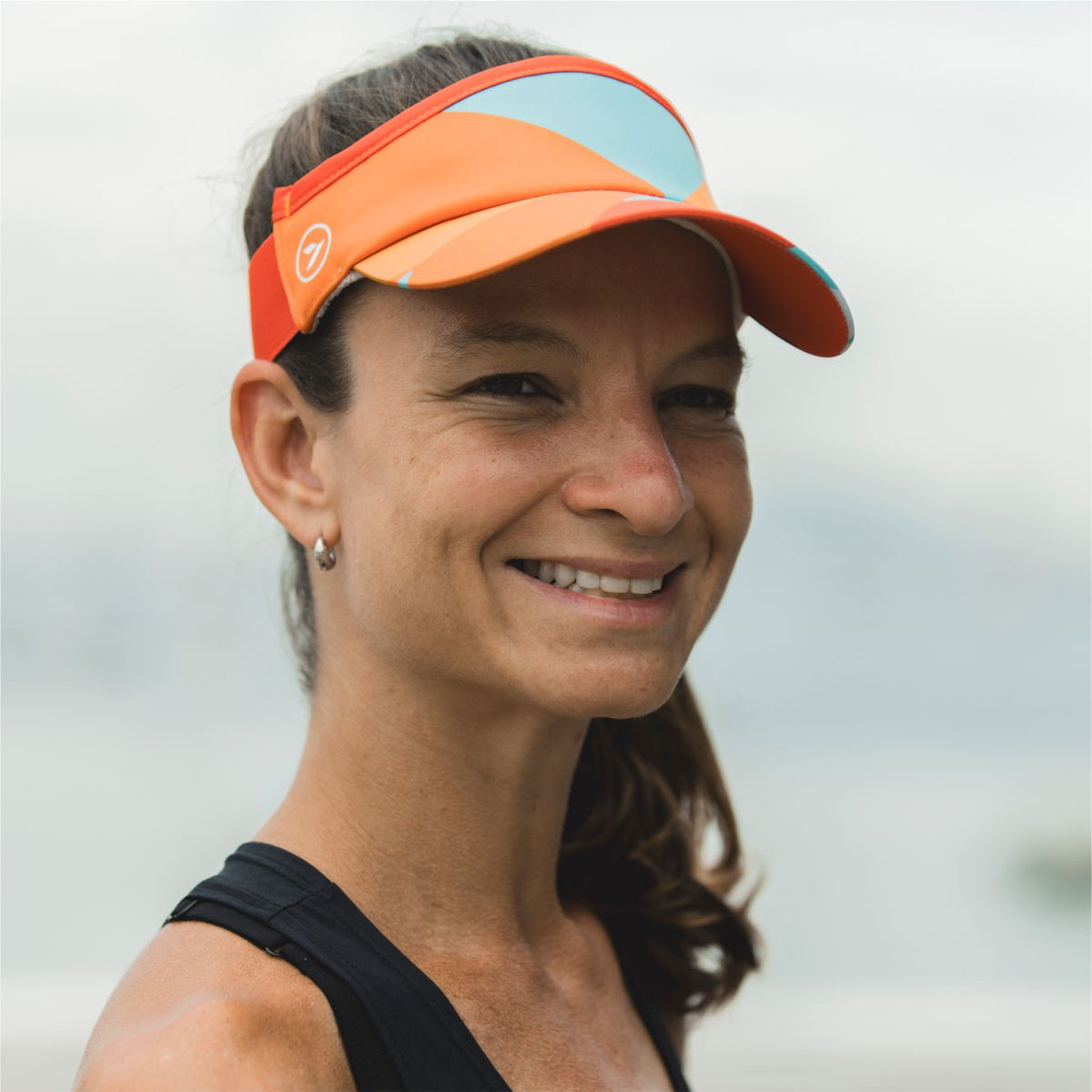 Viseira para Corrida com Elástico e Ajuste Sportbr - Julia Sette Laranja
