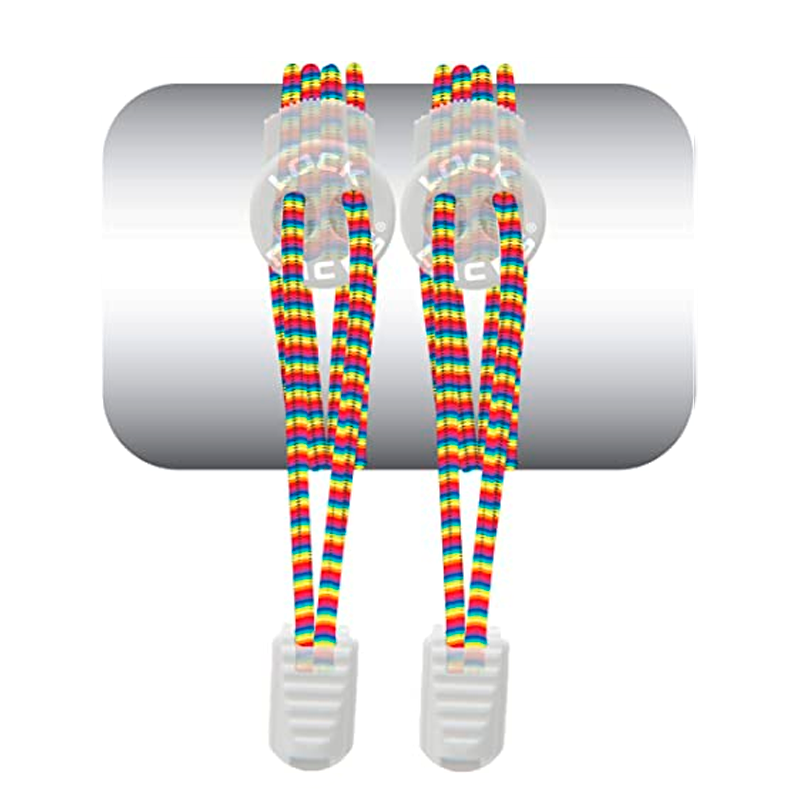 Cadarço Elástico Lock Laces - Rainbow