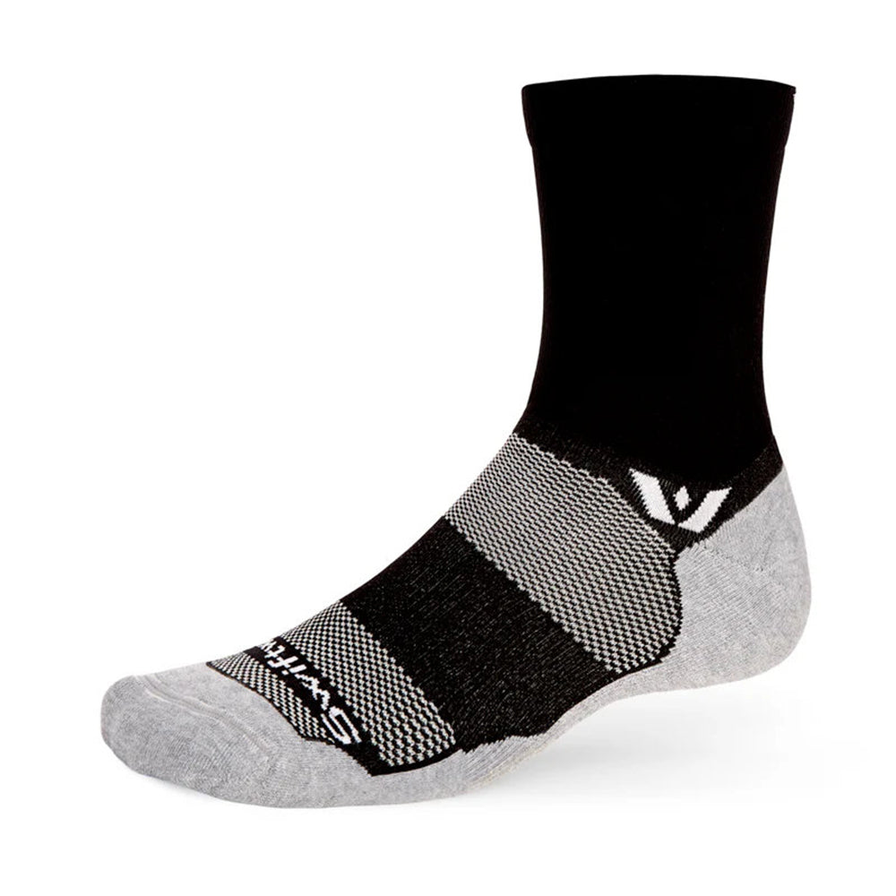 Meia Cushioned Swiftwick MAXUS Five Cano Médio - Preta