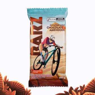 Barra Energética BARZ Z2 60g - Sabor Chocolate e Amendoim