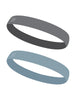Faixa de Cabelo Headband com Silicone 2 unidades - SPORTBR - Azul e Cinza