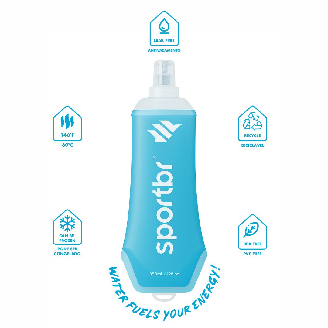 Soft Flask 350ml para Corrida SPORTBR | Dobrável Antivazamento