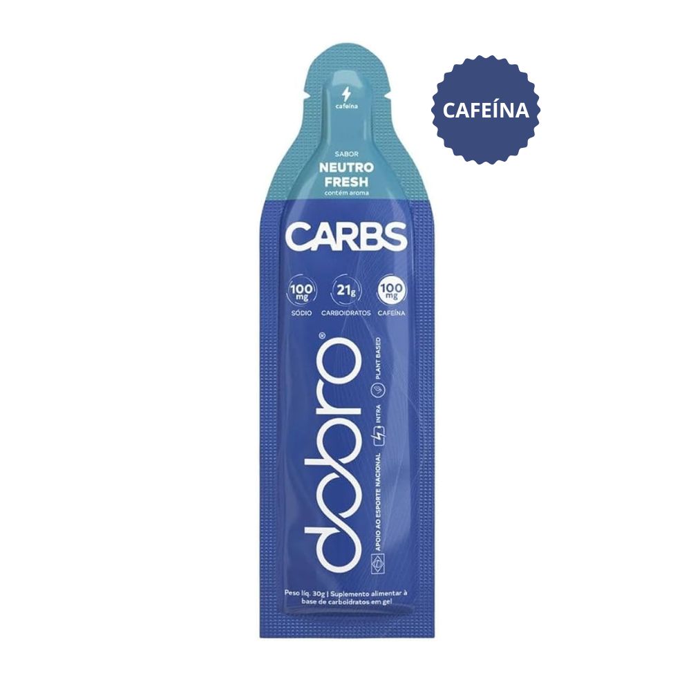 Sachê Carbs Gel 30g Dobro - Sabor Neutro Fresh com Cafeína