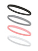 Faixa de Cabelo Headband com Silicone 4 unidades - SPORTBR - Cinza e Rosa