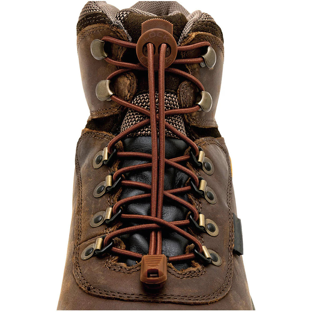 Cadarço Elástico Lock Laces - Bota Marrom