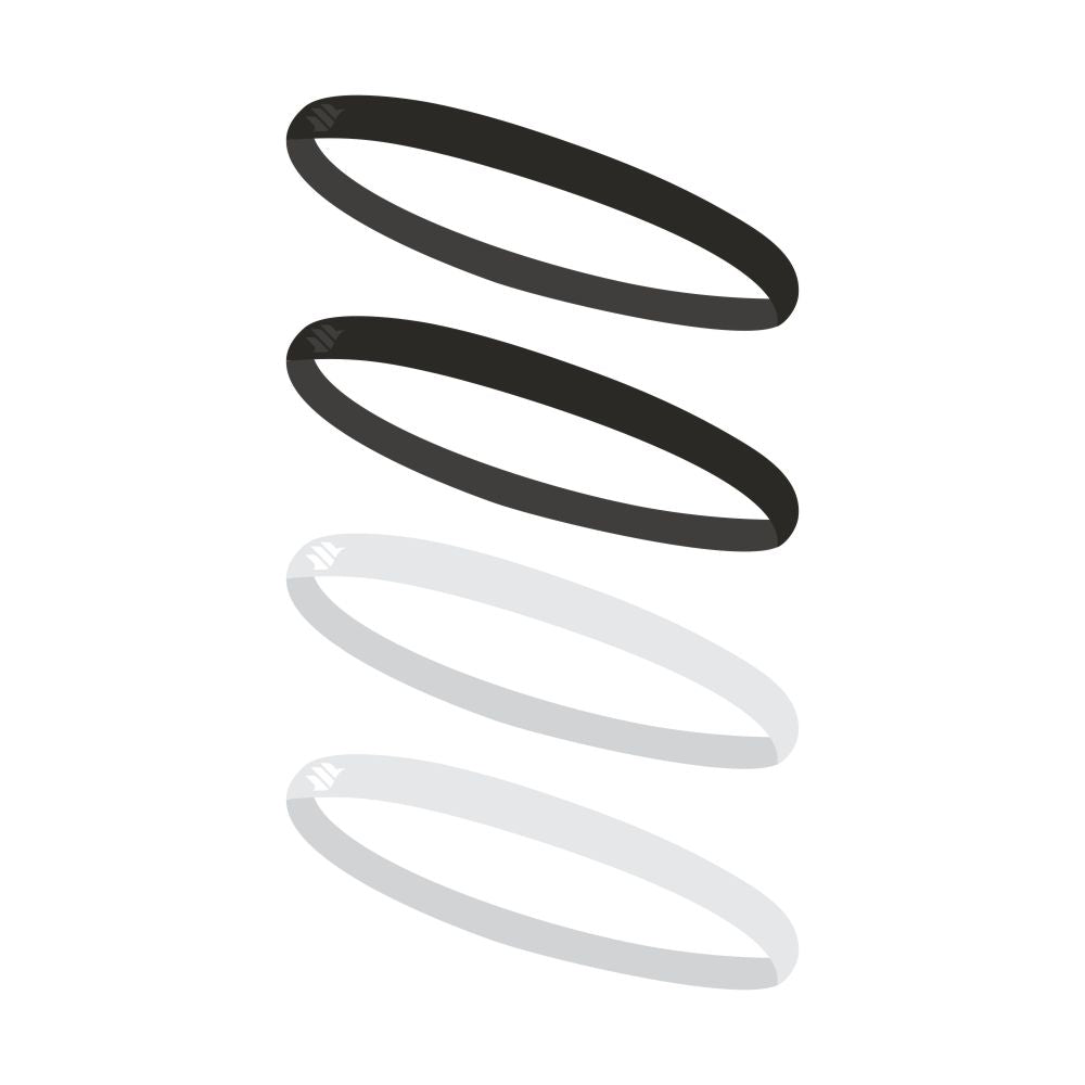 Faixa de Cabelo Esportiva Fina com Silicone para Corrida SPORTBR - Preta e Branca