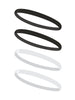 Faixa de Cabelo Esportiva Fina com Silicone para Corrida SPORTBR - Preta e Branca
