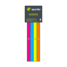 Faixa de Cabelo com Silicone 4 unidades - SPORTBR - Color Neon