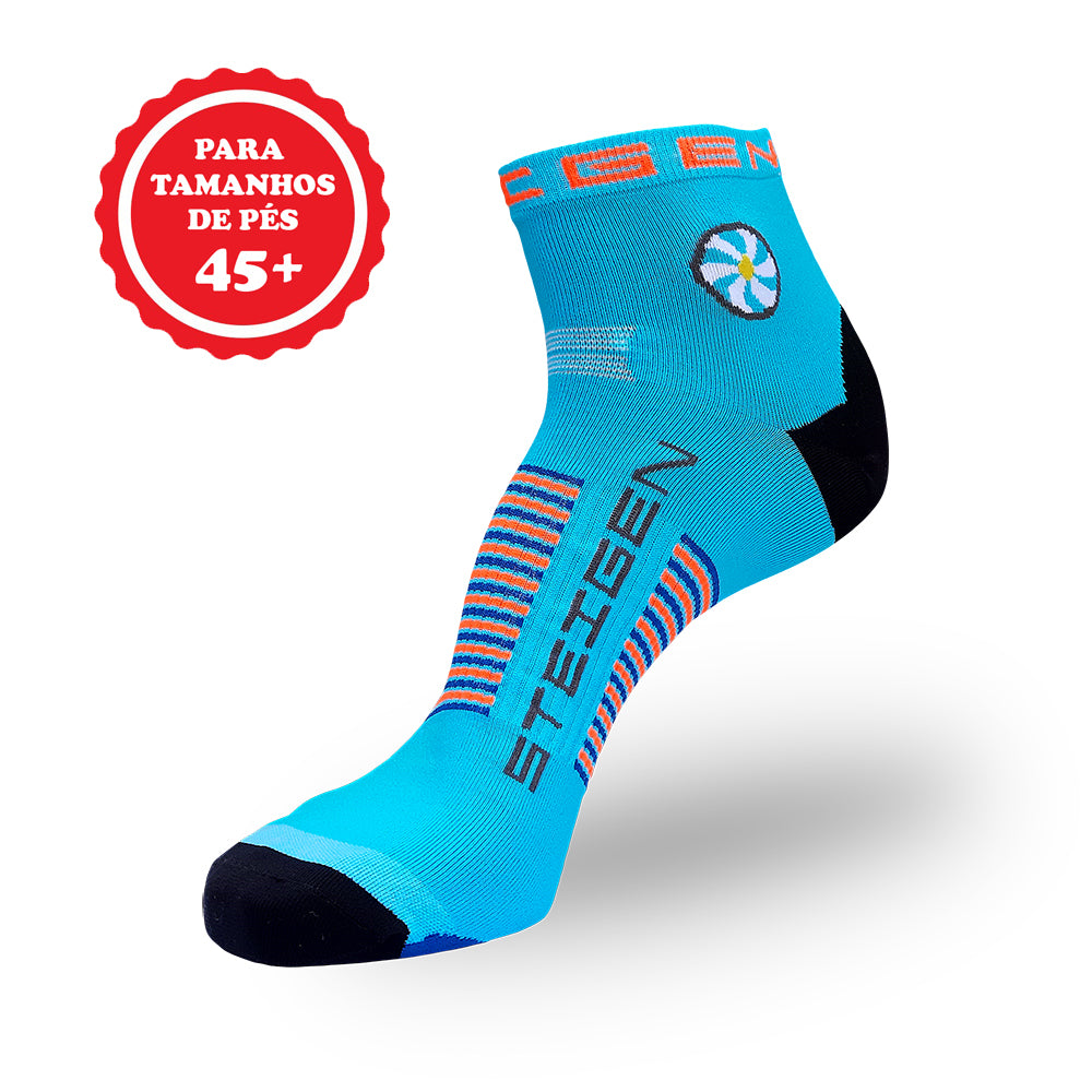 Meia Steigen Cano Baixo Tamanho 45+ Blue