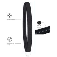 Faixa de Cabelo Headband com Silicone 4 unidades - SPORTBR - Azul e Laranja