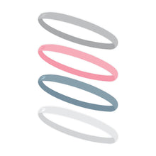 Faixa de Cabelo Headband com Silicone 4 unidades - SPORTBR - Rosa e Azul
