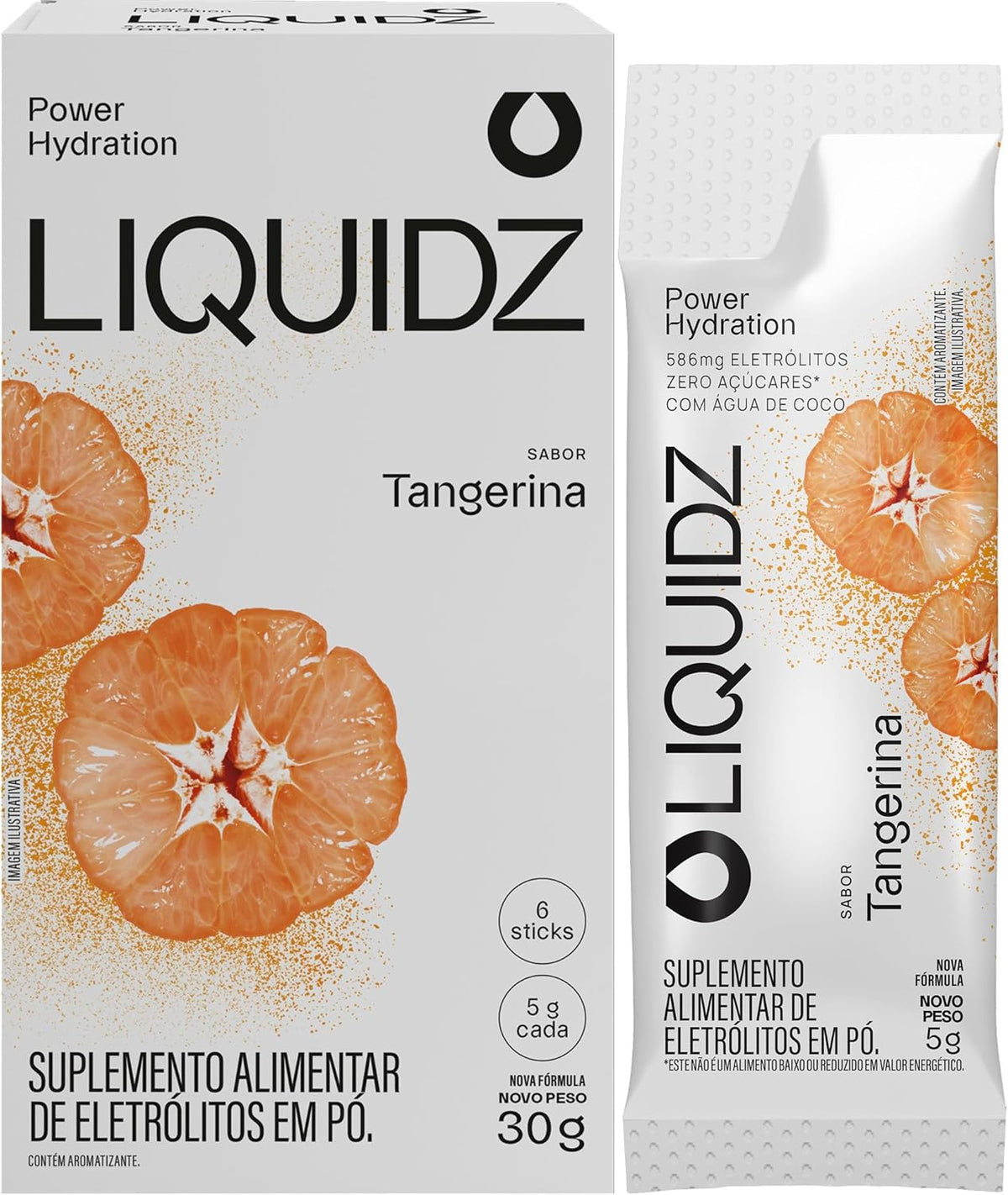 Sachê LIQUIDZ Eletrólitos em Pó 5 g - Sabor Tangerina