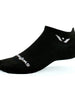 Meia de Compressão Swiftwick Aspire™ para Corrida e Ciclismo Sem Cano - Preta