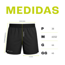 Shorts RUN FREE Masculino Para Corrida Com Bolsos Sportbr - Preto