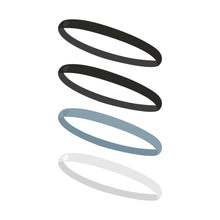 Faixa de Cabelo Headband com Silicone 4 unidades - SPORTBR - Duas Pretas