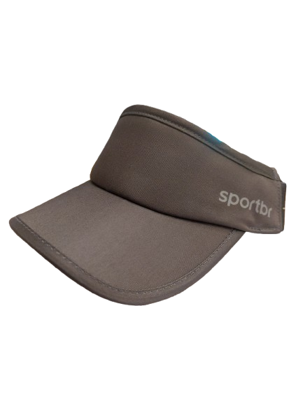 Viseira para Corrida com Elástico e ajuste Sportbr - Cinza Chumbo