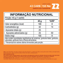 Sachê Energy Drink Power Powder Z2 45g - Sabor Iced Tangerine