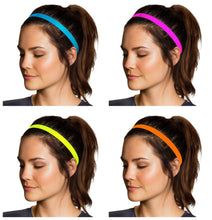 Faixa de Cabelo Headband com Silicone 4 unidades - SPORTBR - Color Neon