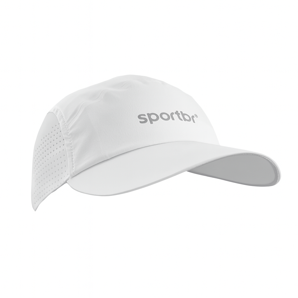 Boné de Corrida Dry Fit Branco - SPORTBR