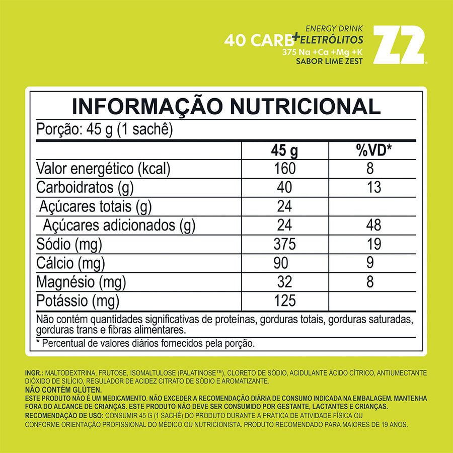 Sachê IntraTreino Power Powder Z2+ 45g Lime Zest Sportbr– SPORTBR